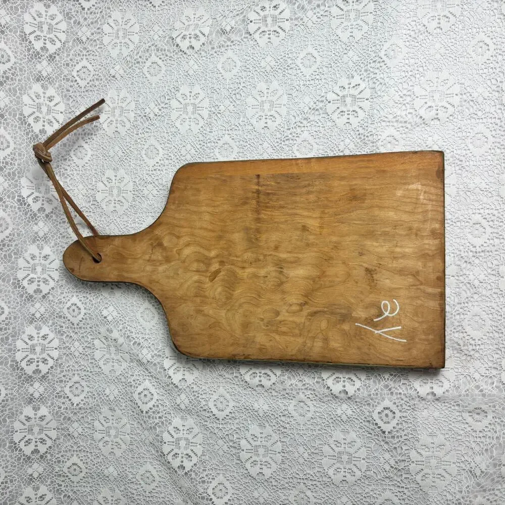 Vintage Hand Painted Floral Wooden Cutting Board Wall Daisy Folk Art Decor